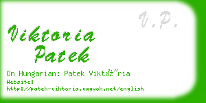 viktoria patek business card